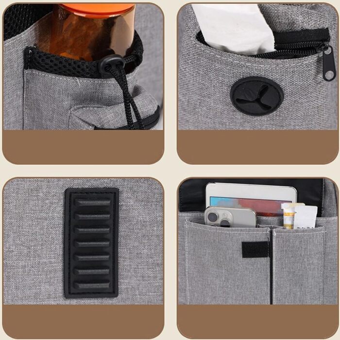 Транспортна сумка для котів, рюкзак для маленьких собак, дихаюча та розширювана сумка-рюкзак для подорожей та перевезення домашніх тварин (сірий з зеленими вставками)