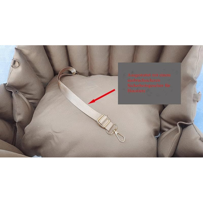 Автомобільний лежак для собак у багажник - переноска, підставка для маленьких собак, 55x42x42 см, темно-хакі