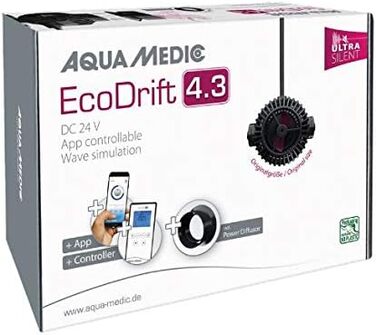Помпа течії Aqua Medic EcoDrift 4.3 Ultra Silent з контролером і керуванням через додаток, безшумна, для акваріума