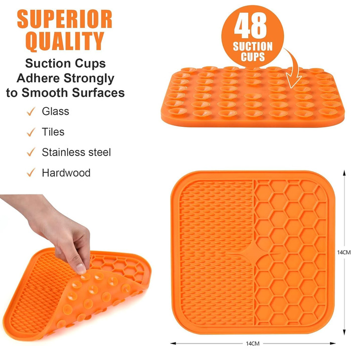 Силіконовий лизун для собак та котів AiQInu, 2 шт. з лопаткою, повільний годівник, для грумінгу та догляду за кігтями