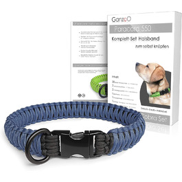 Набір для плетіння паракорду 550 для собак: комір, інструкція, DIY подарунок (темно-синій)