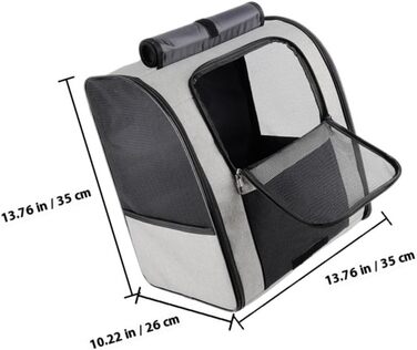 Рюкзак-переноска для котів Garvalon з дихаючого Оксфорду, великої місткості, практичний, для транспортування котів та маленьких домашніх тварин, з боковими кишенями, зручний та міцний для подорожей