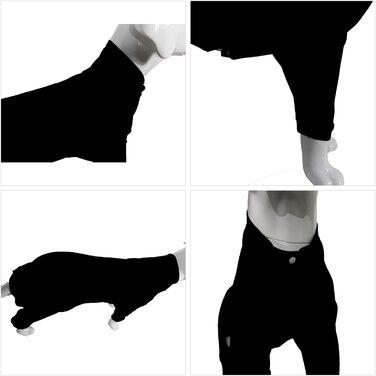 Комбінезон для собак Lovelonglong з чистої бавовни, 4 лапи, для великих та середніх собак, розмір XXL, зелений (XXL (середня собака ~27 кг), чорний)