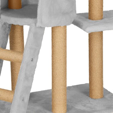 Високий ігровий комплекс для котів Springos 101: дряпачка, лежанка та стовпчик (160 см)