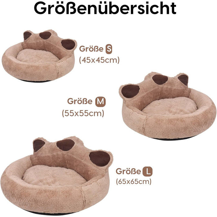 М'яке ліжко для собак та котів Tapsy - зручне, миється, 55 см, розмір M (40 x 34 см)