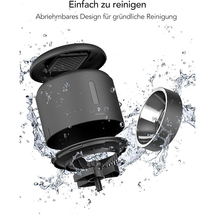 Автомат годування котів PETLIBRO для вологого корму з мискою з нержавіючої сталі, з напівпровідниковим охолодженням, Wi-Fi управління через додаток, 3 дні свіжості, годівниця для вологого корму (темно-сірий)