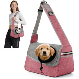 Сумка-переноска для собак та котів ALLSOPETS, рожева, до 5 кг