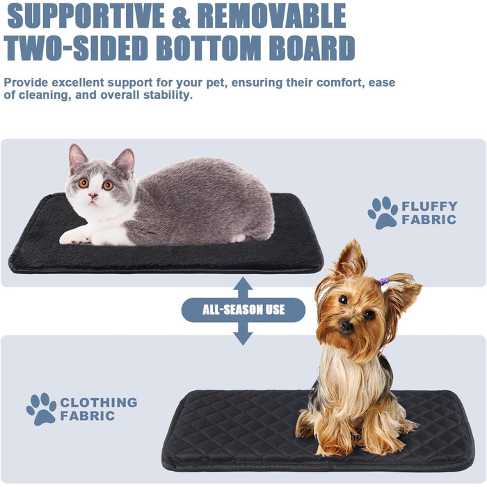 Сумка-переноска для собак та котів, чорна, дихаюча, з кишенями, для маленьких собак, цуценят, кроликів, миючий матеріал