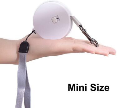 Рулетка для собак MiOYOOW, 3 м, автоматична, з відбиваючим тросом, для маленьких собак і котів, біла