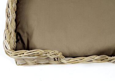 Корзина для собак Kobolo з ротанга з подушкою, 63x42x18 см