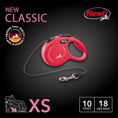 Flexi Classic Roll-Hundeleine (канатна), червона, для собак до 20 кг, 7.9 м, розмір M, 1 шт.