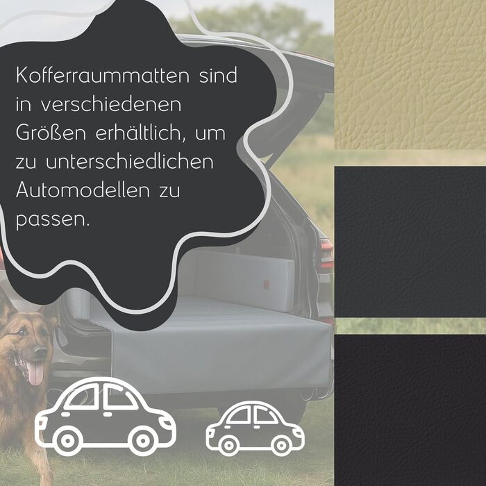 Килимок у багажник для собак Golden Dog, захист сидінь авто, штучна шкіра, 100 x 80 см, сірий