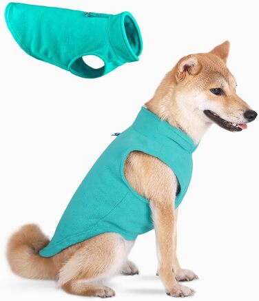 Тепла жилетка для собак з флісу, зручна та стильна, для середніх котів та собак (зелена L)