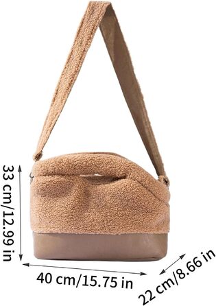 Транспортна сумка для котів та собак | Водонепроникна сумка-переноска | З фіксатором ременем безпеки | Для маленьких та середніх порід | Колір: коричневий