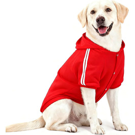 Теплий пуловер для собак NAMSAN, зимовий одяг для великих собак, червоний, худі, 4XL