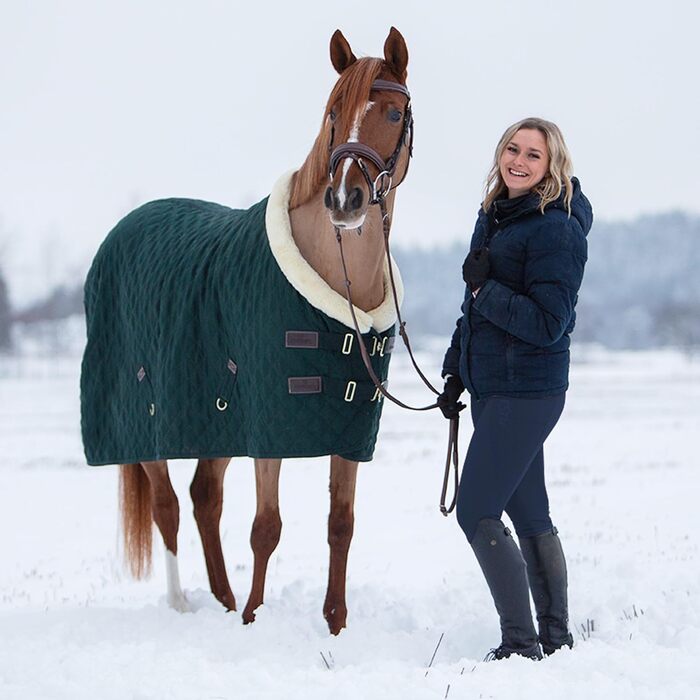 Легінси для верхової їзди жіночі зимові FitsT4 з силіконовою вставкою, флісовою підкладкою, кишенею для телефону та петлями для ременя, темно-синій, XL