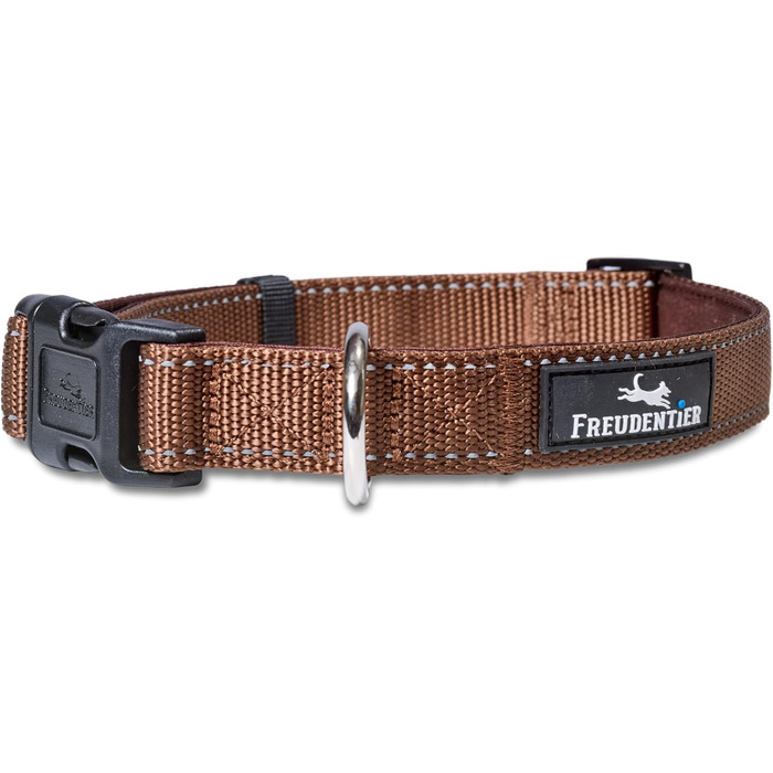 Нашийник для собак Freudentier: м'який, з неопрену, світловідбиваючий, міцний. Підходить для собак малих, середніх та великих порід. Колір: шоколадний, розмір: 35-50 см