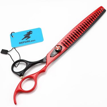 Професійна витончувальна та доглядова ножиці для собак та котів, 8.0 дюймів, з зубчастими лезами