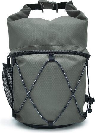 Водонепроникний мішок-ролтоп Beuniclo для корму для собак та подорожей, 350 мл, сірий