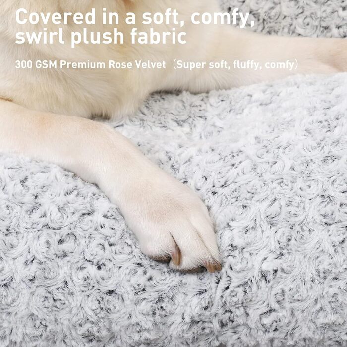 Кілимок для собак KSIIA, великий, 90x60 см, сірий, з неслизьким дном, дихаючий, для великих та середніх собак