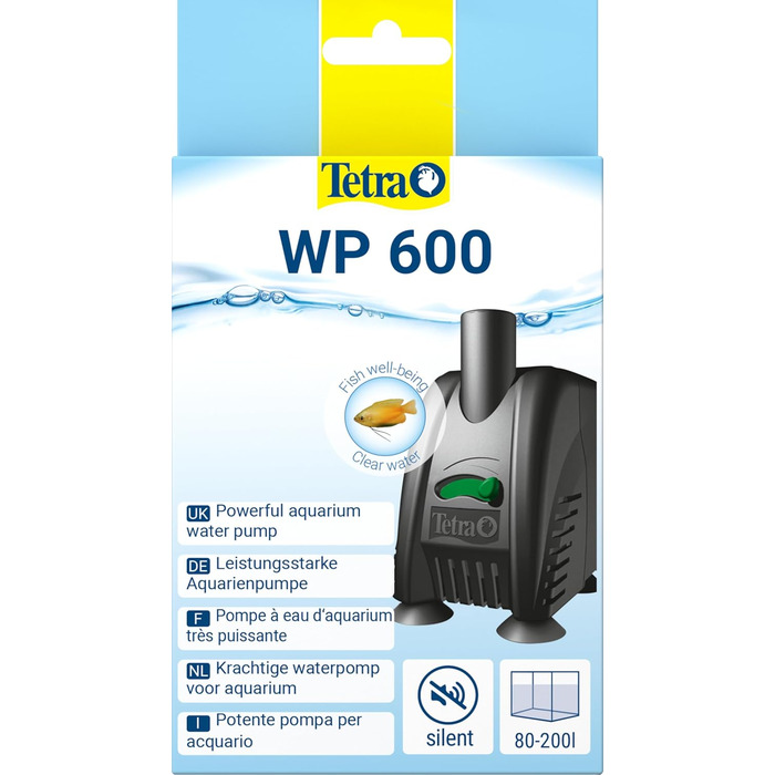Tetra WP 600 - потужна водяна помпа для акваріумів 80-200 л з регулюванням потоку, для чистої та прозорої води