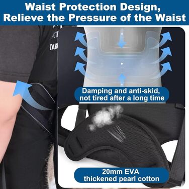 Сумка-переноска та повідковий ремінь для собак, Wakytu, для маленьких собак (4-8 кг), чорний, регульовані, дихаючі ремені