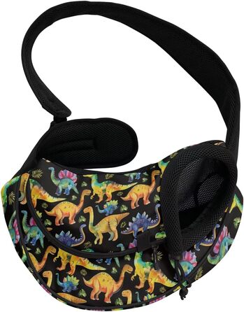 COEQINE Сумка-переноска для собак середніх порід, переноска для тварин, для цуценят, через плече, гаманець, з товстим наповнювачем, регульований плечовий ремінь для Йоркширського тер'єра, Чихуахуа (принт 