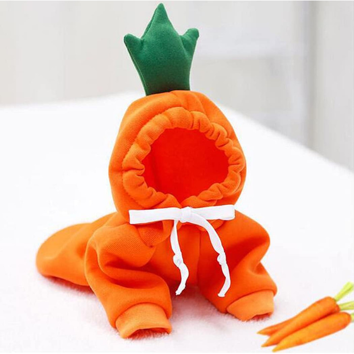 Теплий одяг для собак XIAOYU: Худі, світшот, куртка-комбінезон для цуценят на осінь/зиму з капюшоном у вигляді фруктів (капуста, морква, XXL)