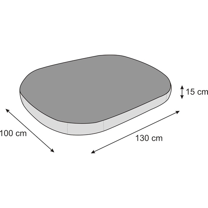 Килимок для собак, лежанка для собак, матрац для собак, овальний, великий розмір XXL (130x100 см), темно-коричневий