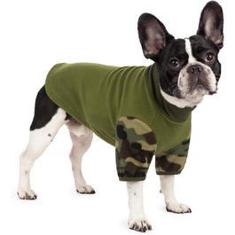 Теплий зимовий халат-піжама для собак, камуфляжний костюм, тепла куртка для собак, одяг для собак (зелений, 2XL, обхват грудей до 59.9 см)