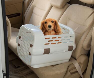 Пластиковий контейнер/кошик для котів Iris Ohyama PDPC-600, білий/коричневий, 59x37.5x37 см