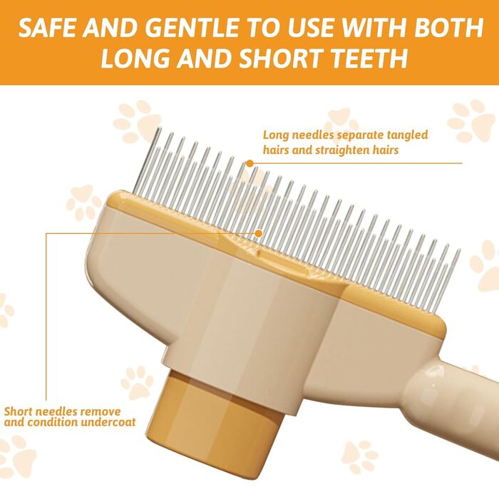 Щітка для котів та собак з водою, для короткої та довгої шерсті, самоочисна, з резервуаром для води та розпилювачем, для масажу, догляду та видалення шерсті (Рожевий, Синій, Зелений) (Жовтий Стиль 2)