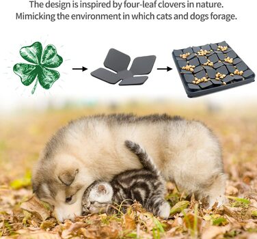 Килимок для повільного годування Hund & Katze Bowite Silikon з присосками для котів та маленьких собак (сірий)