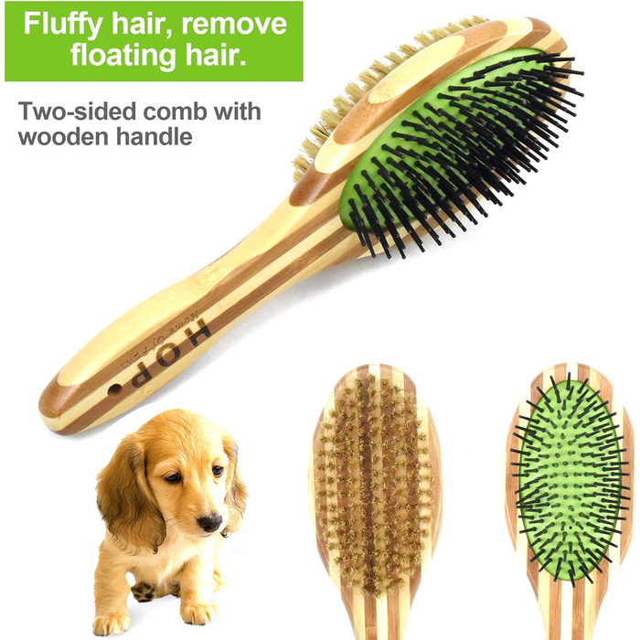 Двостороння щітка для собак та котів: для грумінгу, масажу та видалення шерсті