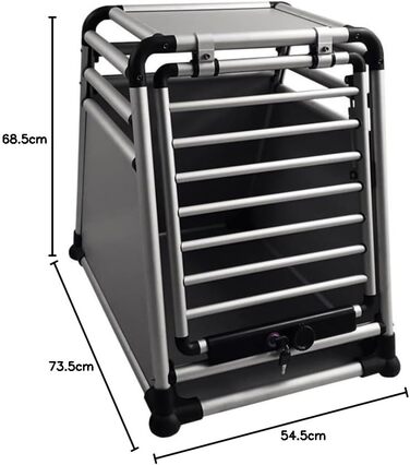 Алюмінієвий бокс NOBBY 62324 з заокругленими кутами, 59 x 55 x 49 см (зовнішні розміри 73.5 x 54.5 x 68.6 см)