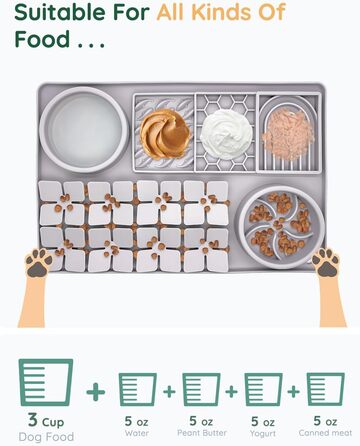 Миска для повільного годування, силіконовий килимок від протікання з присосками для собак та котів, килимок для нюхання, іграшка-головоломка для нудьгуючих цуценят, інтерактивна миска для повільного годування