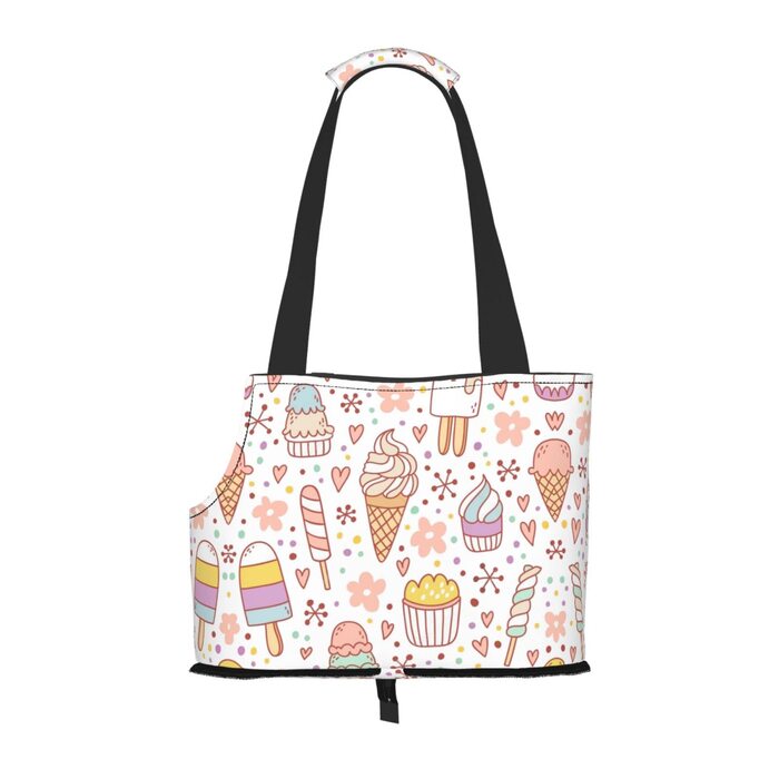 Сумка-переноска для собак та котів, мотив: морозиво, легка, зручна, для маленьких тварин