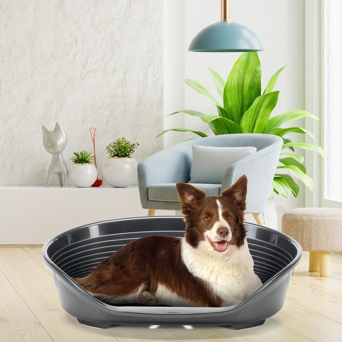 Ліжко для собак Ferplast Siesta Deluxe, велике, пластикове, зелене, 84 x 55 x 28,5 см