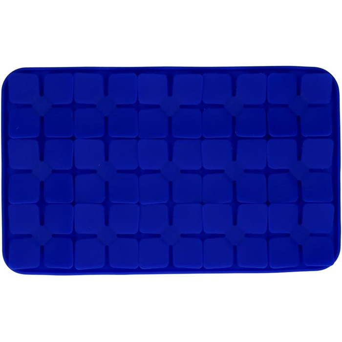 Килимок для собак з квітковим візерунком 21 x 34 см - Силіконовий повільний годівник, миється в посудомийній машині (Блакитний)