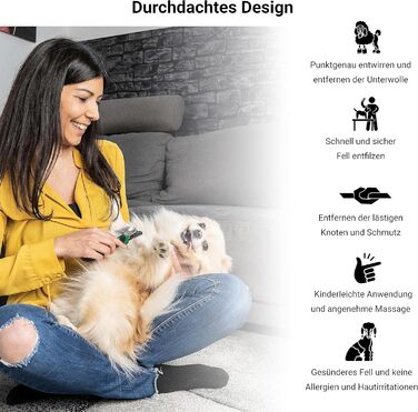 Набір гребінців для собак та котів (2 шт.) – для довгої та короткої шерсті, видалення підшерстка