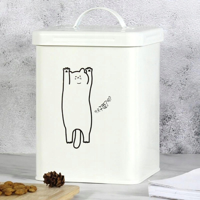 Герметичний контейнер для зберігання сухого корму для котів та круп, універсальний органайзер для продуктів