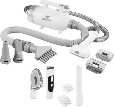 XPOWER B-117: Фен-пилосос для собак та котів - видалення шерсті, тиха та безпечна грумінг-система