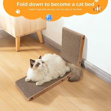 Котячий будиночок-кіготь Nobleza: кутовий, 60 см, з іграшкою, з гофрокартону