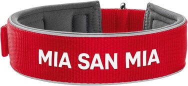 Нашийник Hunter Neopren Reflect FC Bayern, червоний, L-XL (65 см), нейлоновий з відбивачем