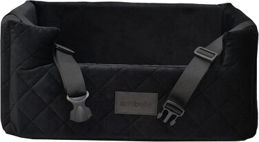 Автокрісло для собак та котів | Чорний велюр, розмір L (57x50 см)