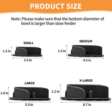 М'яка силіконова миска для собак, повільне годування, чорна, велика (L)