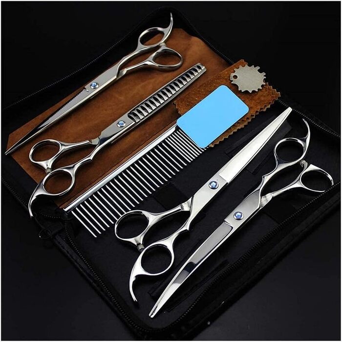 Набір ножиць для собак, догляд за шерстю тварин, вигнуті ножиці, набір інструментів для стрижки шерсті