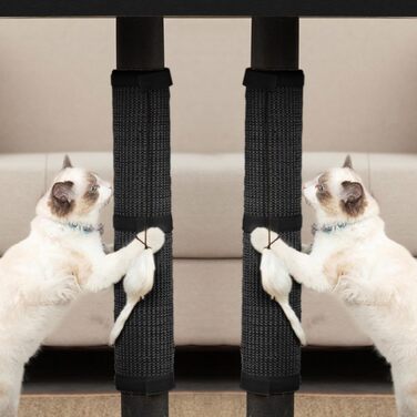 Килимок від подряпин для котів JanYoo (2 шт.) - захист меблів, 50x25 см, чорний