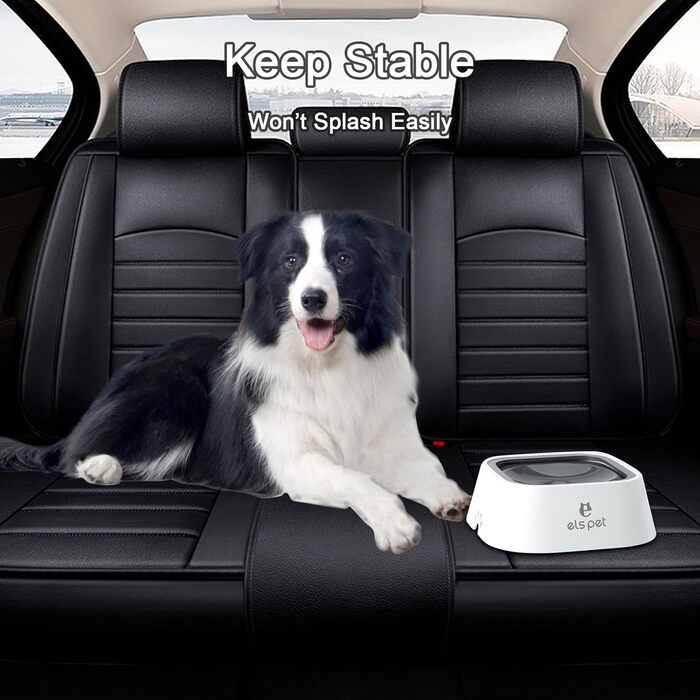 Миска для води для собак, поїльник-дозатор 1л, нековзна, без витоку, для подорожей, плаваюча, проти вилизування, без розливання, для домашніх тварин, котів, авто, подорожей, на вулицю, в дім