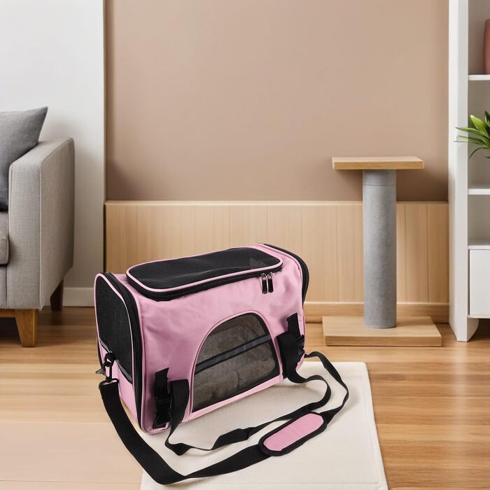 Транспортна сумка для котів LOLIPPYY: дихаюча сітка, складана, для подорожей в авто та на вулицю, м'яка, з надійним замком